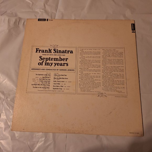Frank Sinatra september of my years lp record - Picture 2 of 4